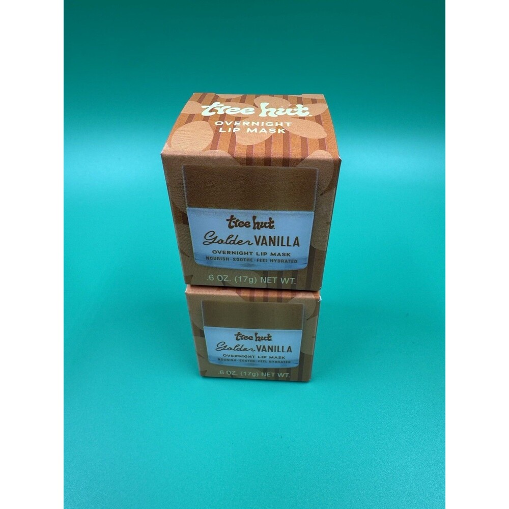 Tree Hut Vanilla Overnight Lip Mask - 0.6oz Each - 2 Pack NEW